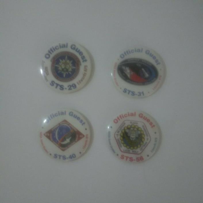 Vintage Collectible NASA Guest Space Shuttle Astronaut Button collection