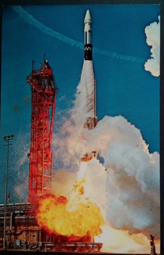 NASA Florida FL Cape Kennedy Atlas Agena Postcard Vtg 1960s Rare