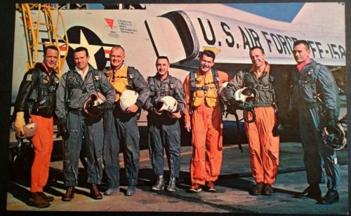 NASA Florida FL Cape Kennedy Original 7 Astronauts Postcard Vtg 1960s Rare