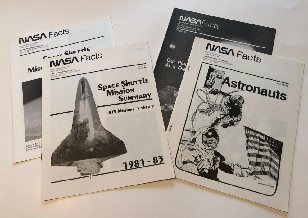 Official NASA 1980's Space Shuttle & Astronaut Educational Materials Kit