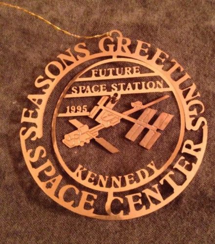 KENNEDY SPACE CENTER 1995 Future Space Station Nations Treasures Ornament 24K
