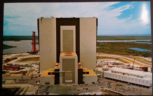 NASA Florida FL Cape Kennedy Vehicle Assembly Building Postcard Vtg 1960s Rare