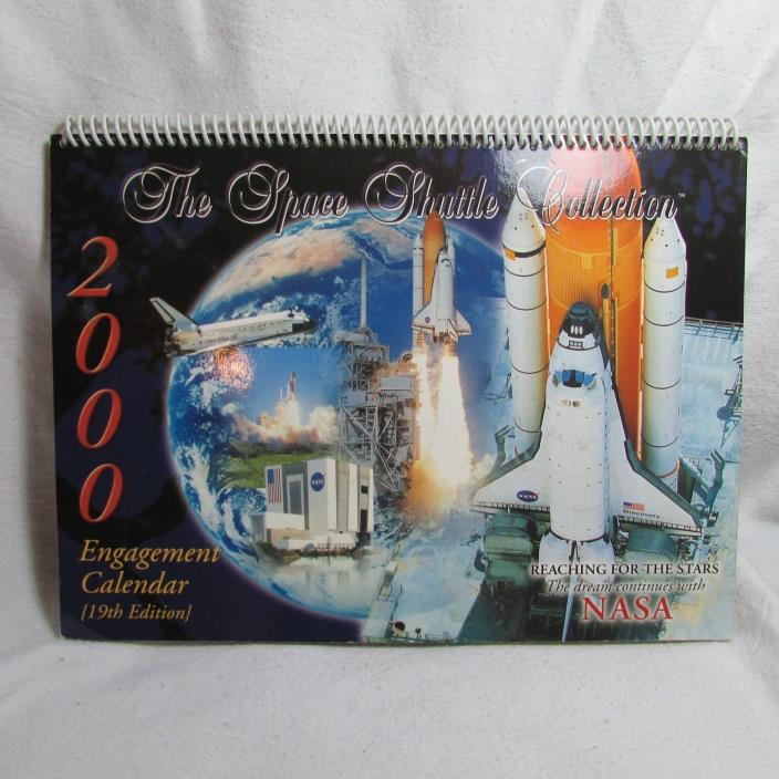 Vintage 2000 NASA Space Shuttle Engagement Calendar, Spiral Bound, Color