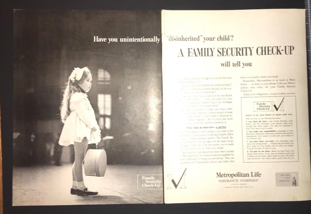 Life Magazine Ad METROPOLITAN LIFE INSURANCE COMPANY 1961 Ad