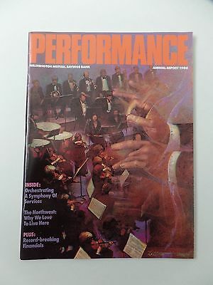 Vtg 55p. Performance Washington Mutual Savings Bank Annual Report Magazine 1986