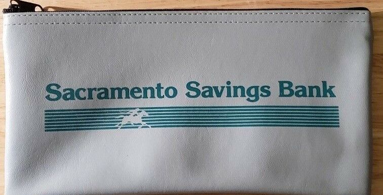 Sacramento Savings Bank Deposit Zipper Bag