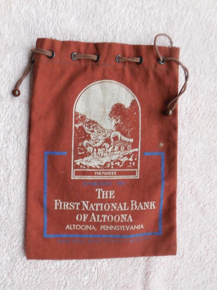 Vintage Money Deposit Bag  First National Bank of Altoona, PA