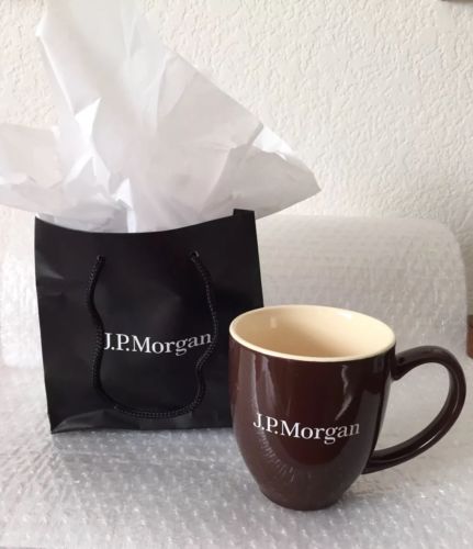 Great Holiday Gift! New JP MORGAN Mug & Gift Bag!! Beautiful Collectible Mug!