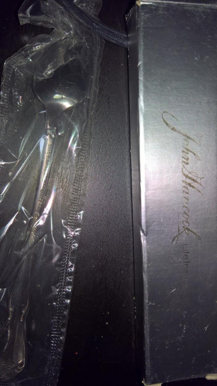 John Hancock Mutual Life Insurance Victorian Rose Silver Spoon W.M. Rogers & Son