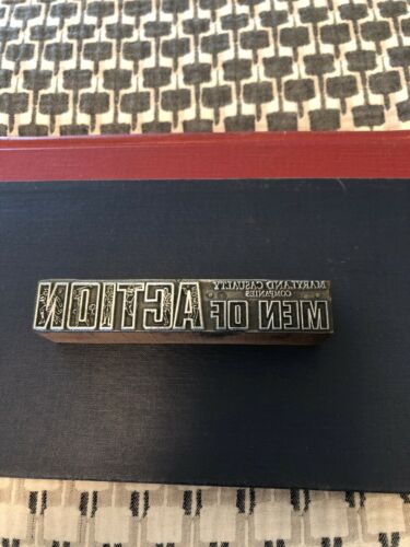 Vintage Maryland Casualty Company Advertising Printing Block. Men Of Action