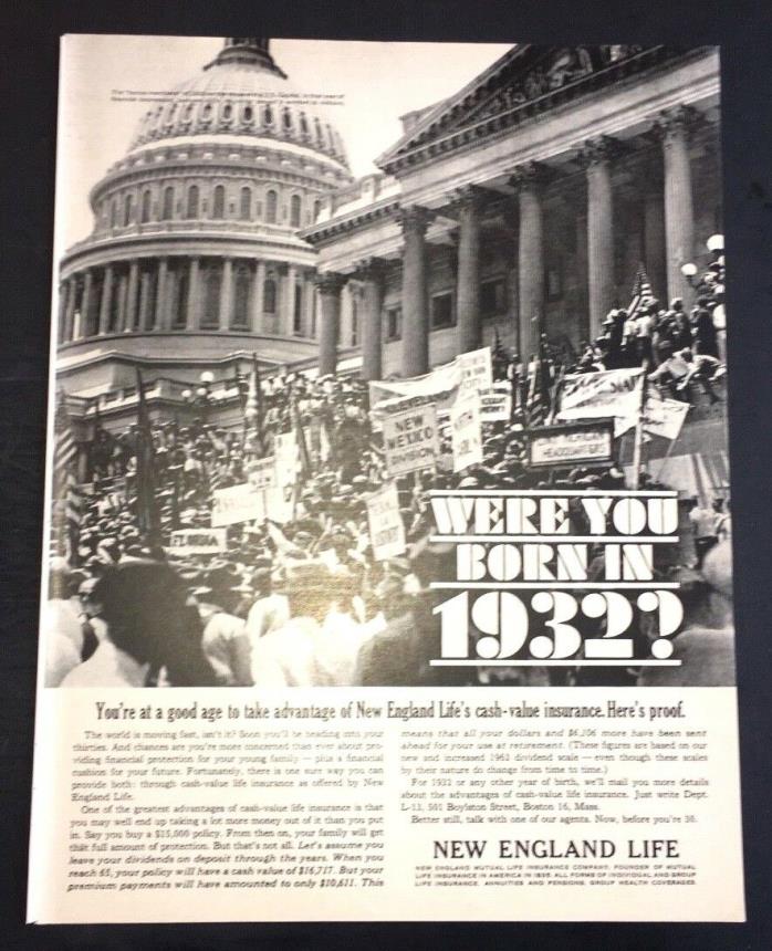 Life Magazine Ad NEW ENGLAND LIFE 1961 Ad