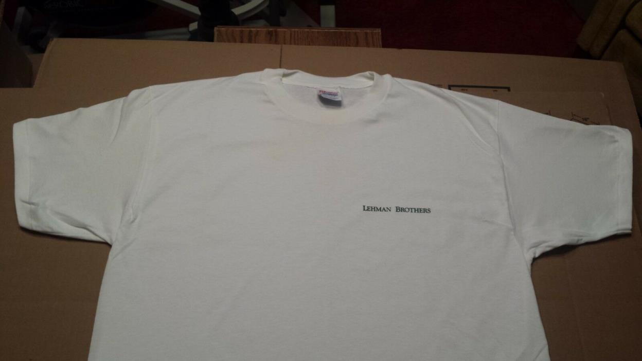 Vintage | Lehman Brothers | Adult Tee Shirt | White | XL