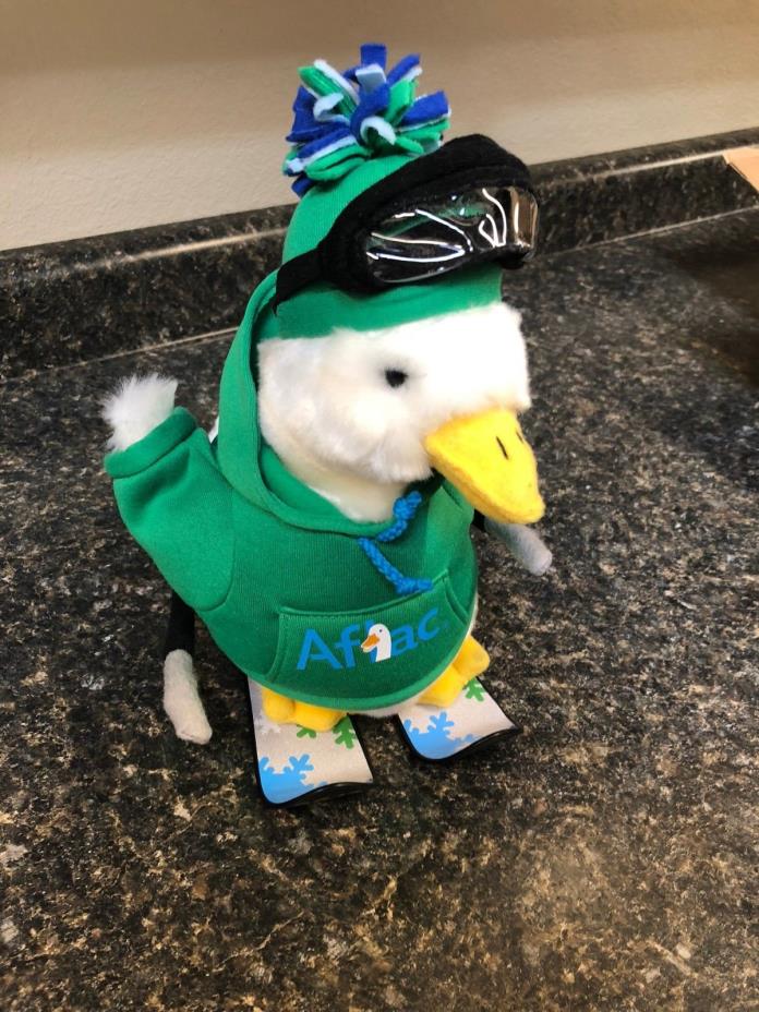 Aflac Plush, Collectible Holiday Ski Duck, 12 inch, New with tags