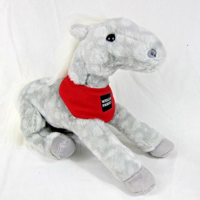 Wells Fargo Plush Legendary Pony Shamrock Stuffed Animal Soft Toy Gray 11
