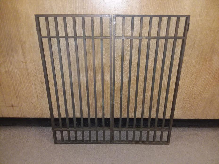 Antique Bankers window brass bars Wells Fargo Bank of America