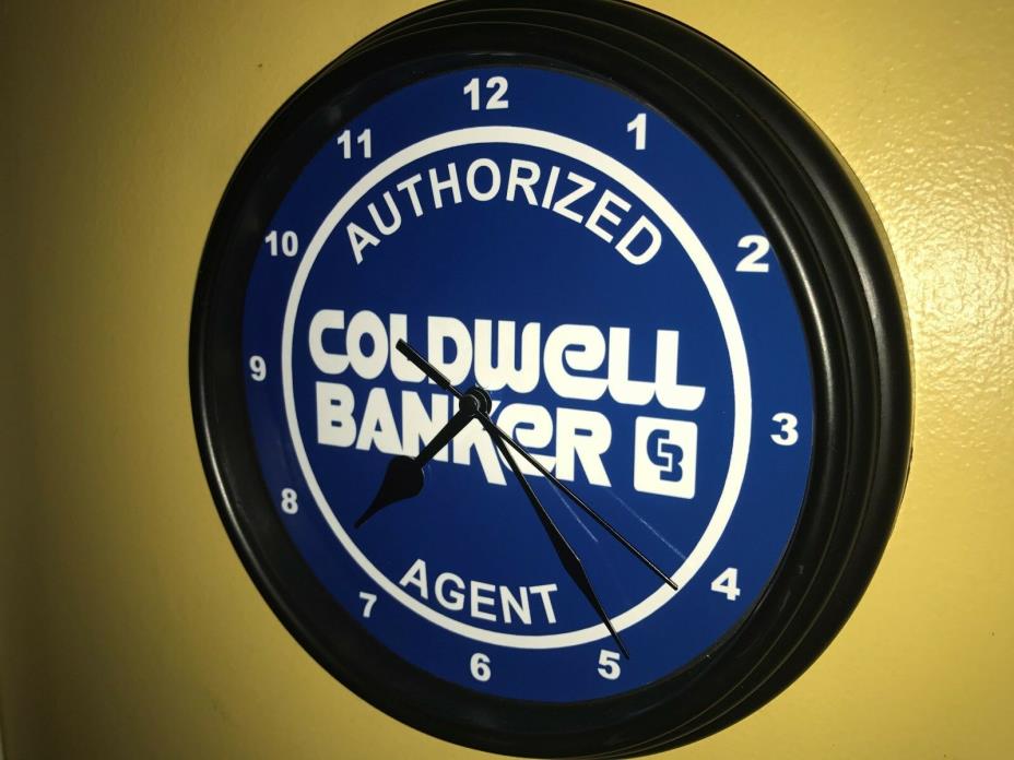 Coldwell Banker Real Estate Agent Office Advertising Man Cave Wall Clock Sign