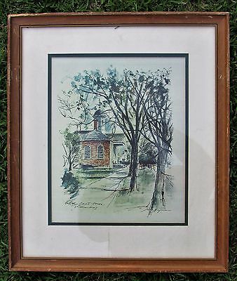 Vintage Old Courthouse - Williamsburg, Va - John Haymson - Framed