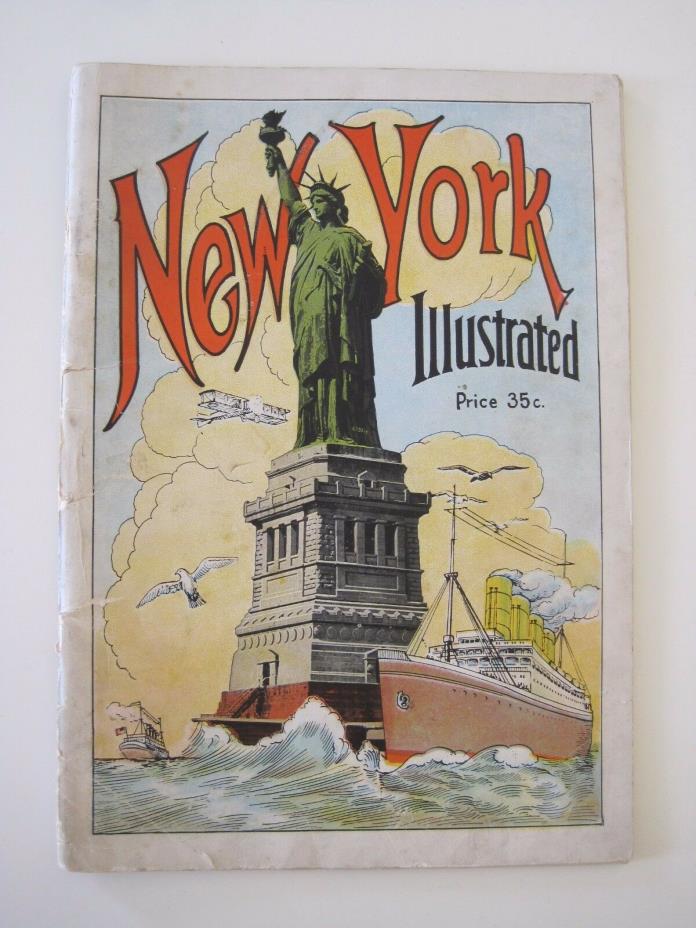 Vintage NEW YORK ILLUSTRATED Manhattan Post Card Co Soft Cover Photo Book