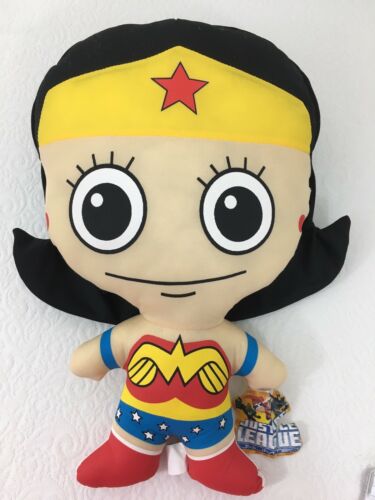 Wonder Woman Justice League Big Head Pillow Plush Doll Six Flags 17”  B13