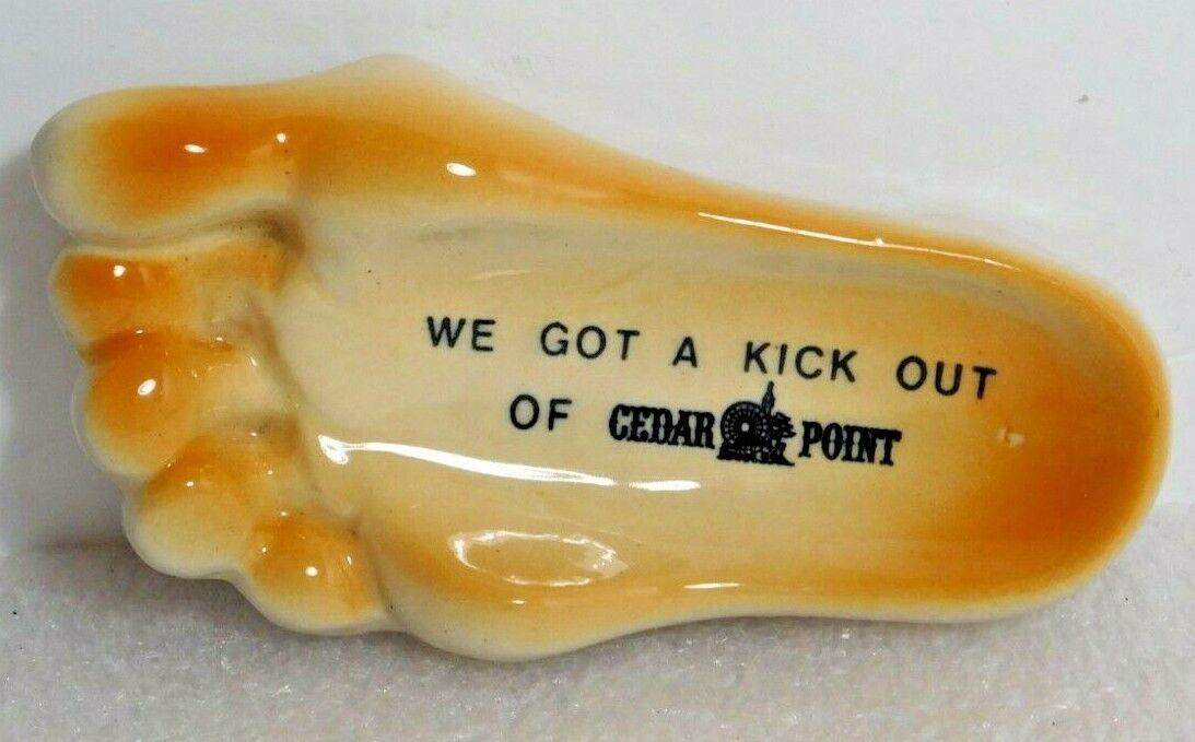 Vintage Cedar Point Ceramic Foot Kitchen Spoon Rest Holder