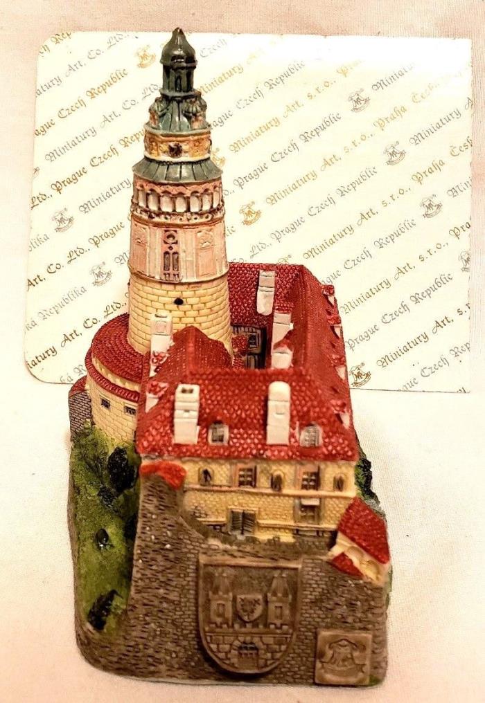 Cesky Krumlov Old Castle with Tower Sculpture Czech Republic Miniatury Art Co.