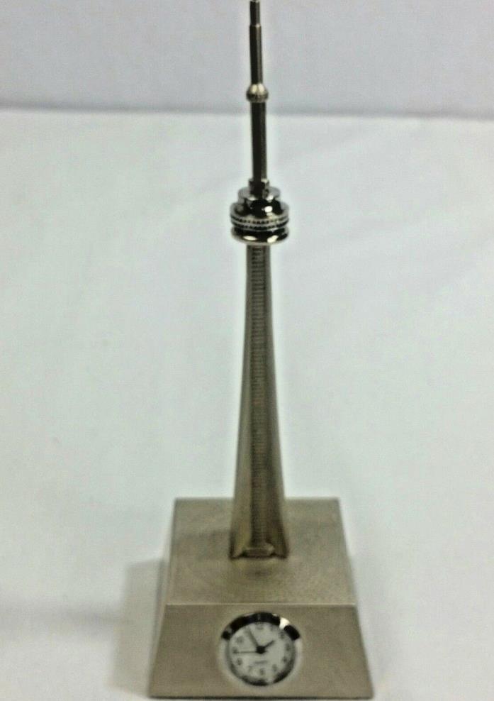 TORONTO CANADA CN TV TOWER LA TOUR CN RARE OLD METAL Clock Stand Model (19 CM)