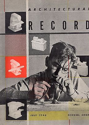 JULY 1946 ARCHITECTURAL RECORD-ARCHITECT-BUILDING PLANS-194 PAGES-VERY RARE