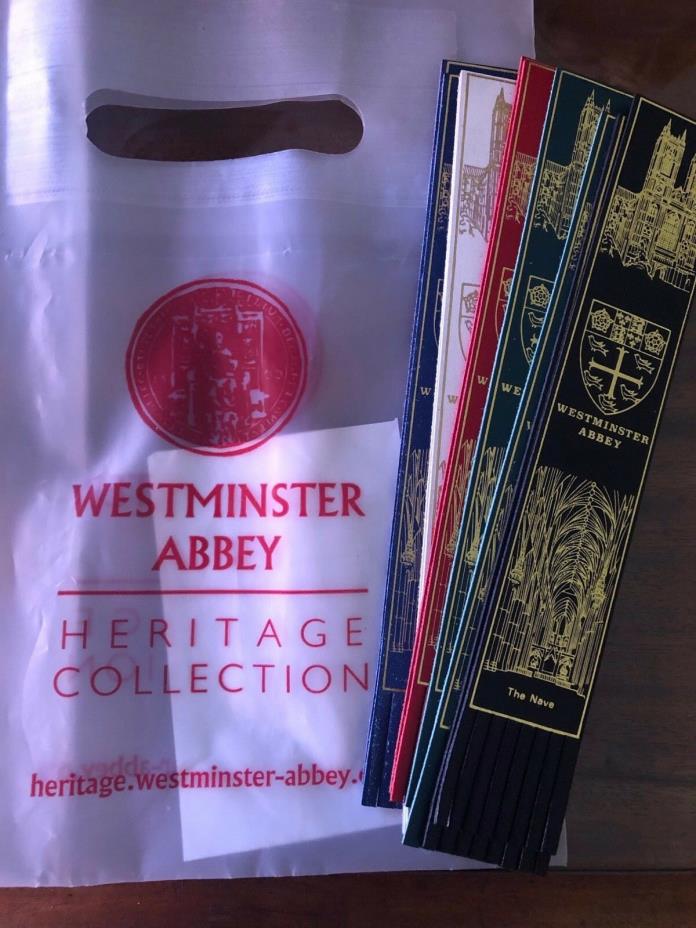 Westminster Abbey The Nave Bookmark London (lot of 10) Leather Gold Original Bag