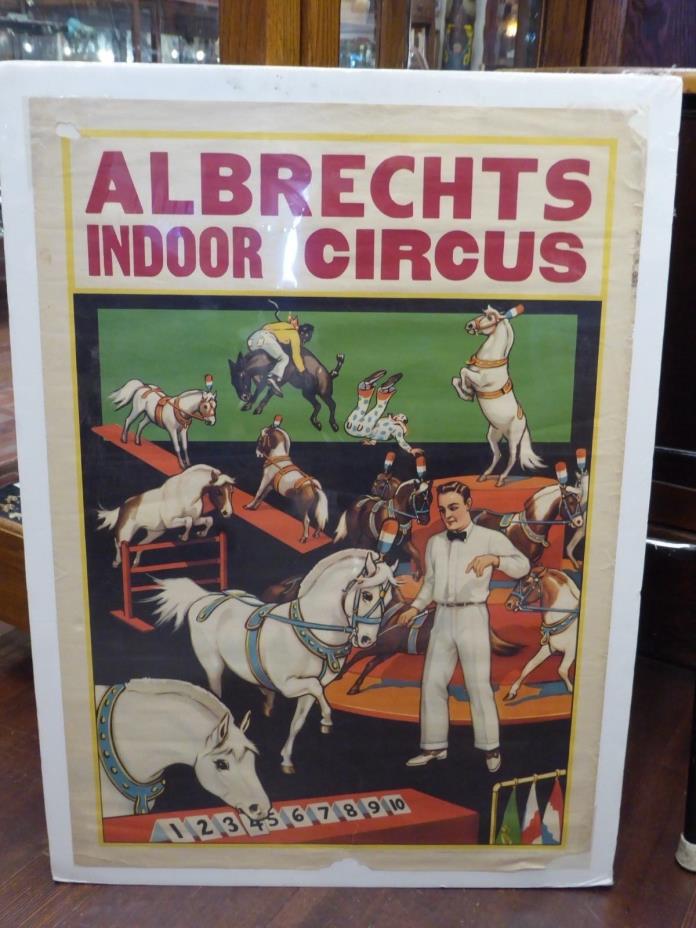 Albrechts Indoor Circus Poster Antique Horses