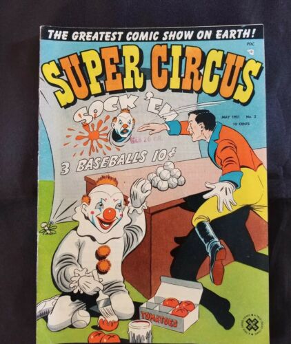 SUPER CIRCUS-The Greatest Comic Show On Earth,May,1951 No 3,Autographed to buyer