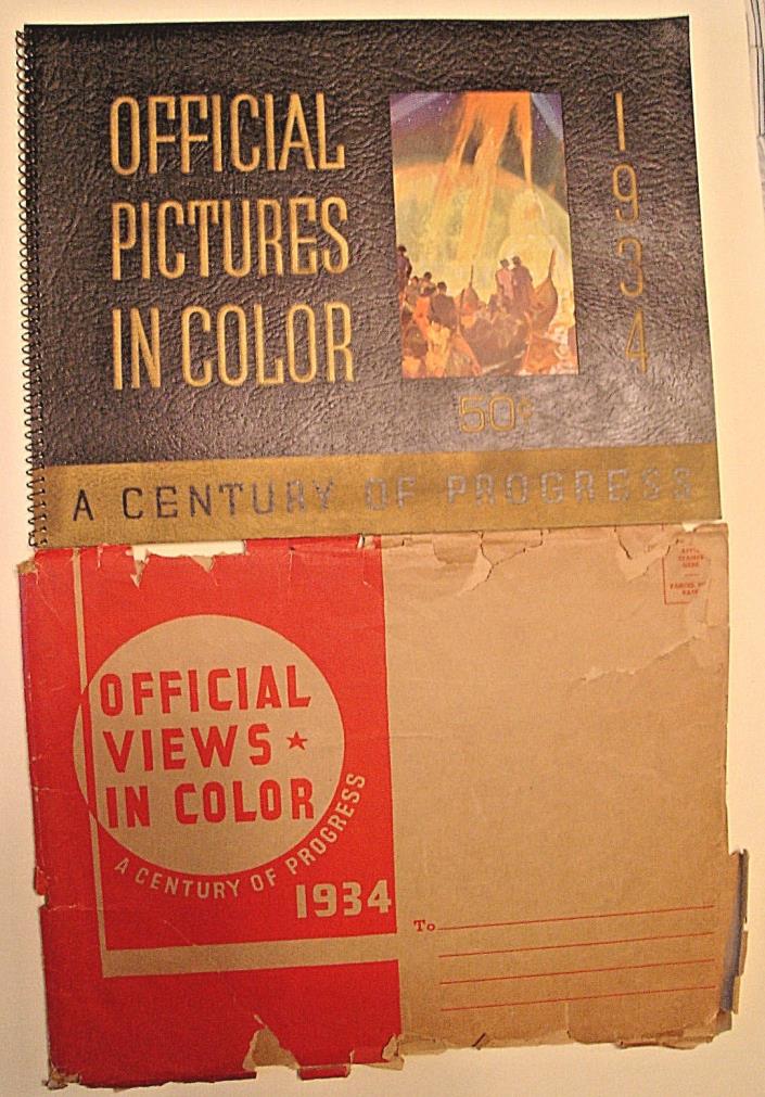 1934 Chicago World's Fair Century of Progress OFFICIAL PICTURES IN COLOR Envelop
