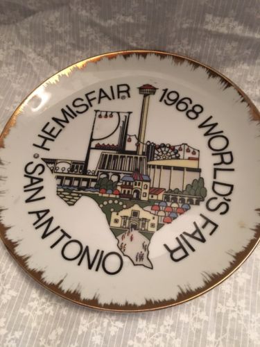 plate San Antonio Hemisfair 1968 World's Fair, Texas. Japan tag. Wall hanger. 7.