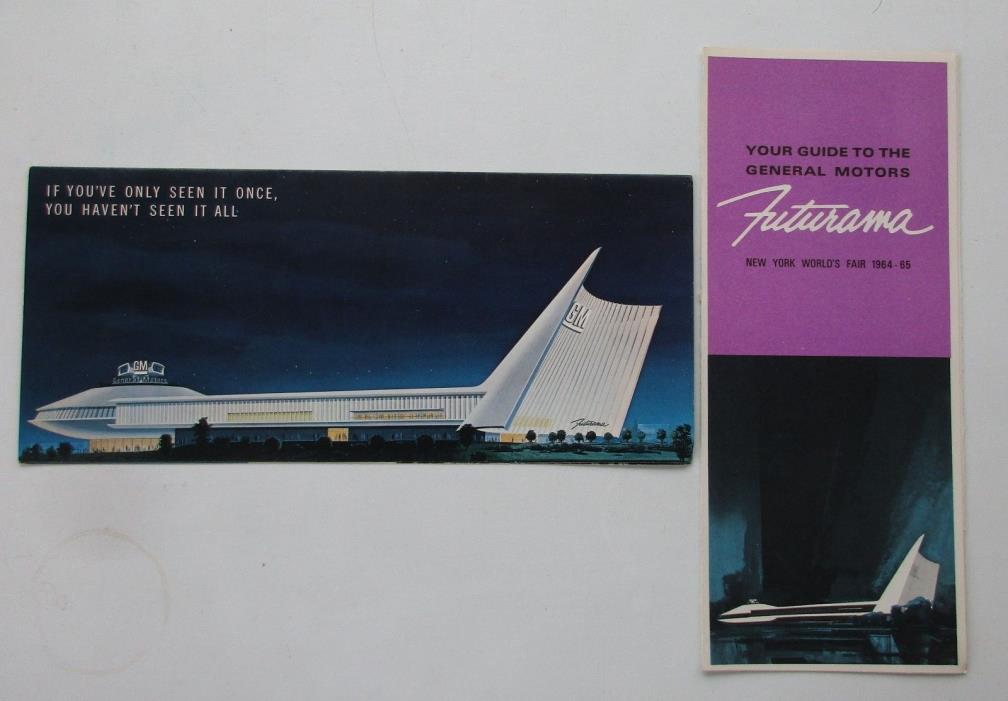 2 General Motors / GM Futurama brochures for 1964 -1965 NY Worlds Fair
