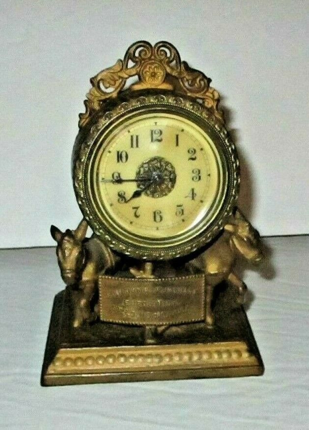 1904 St. Louis World's Fair Souvenir Clock Louisiana Purchase Exposition Donkey