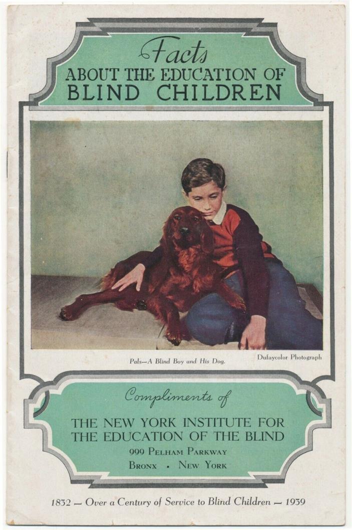 Blind Children Booklet 1939 New York World's Fair