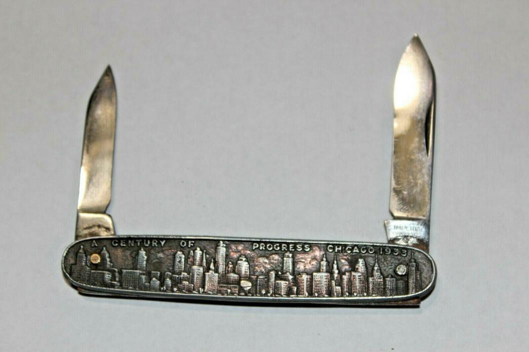 Chicago World's Fair Fort Dearborn Century of Progress 1933 Pocket Folding Knife