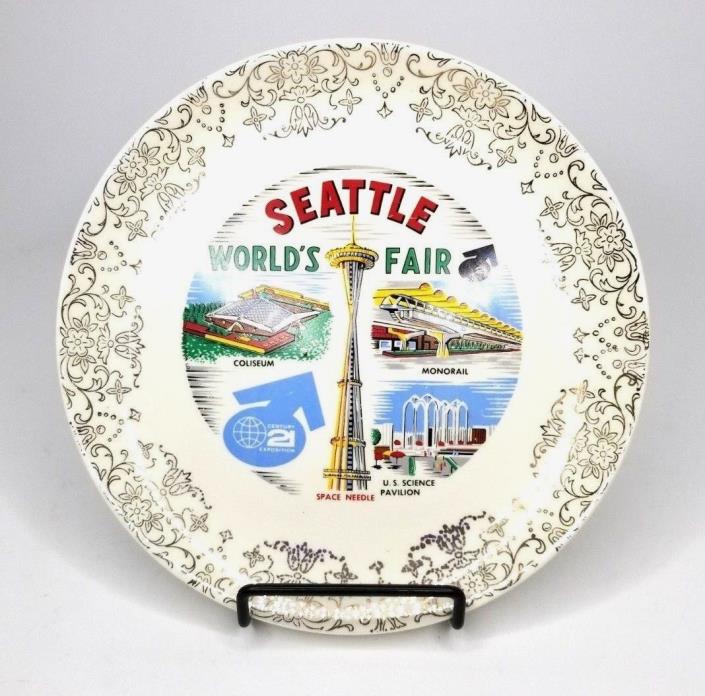 Vintage Seattle World's Fair Souvenir Plate Space Needle 9