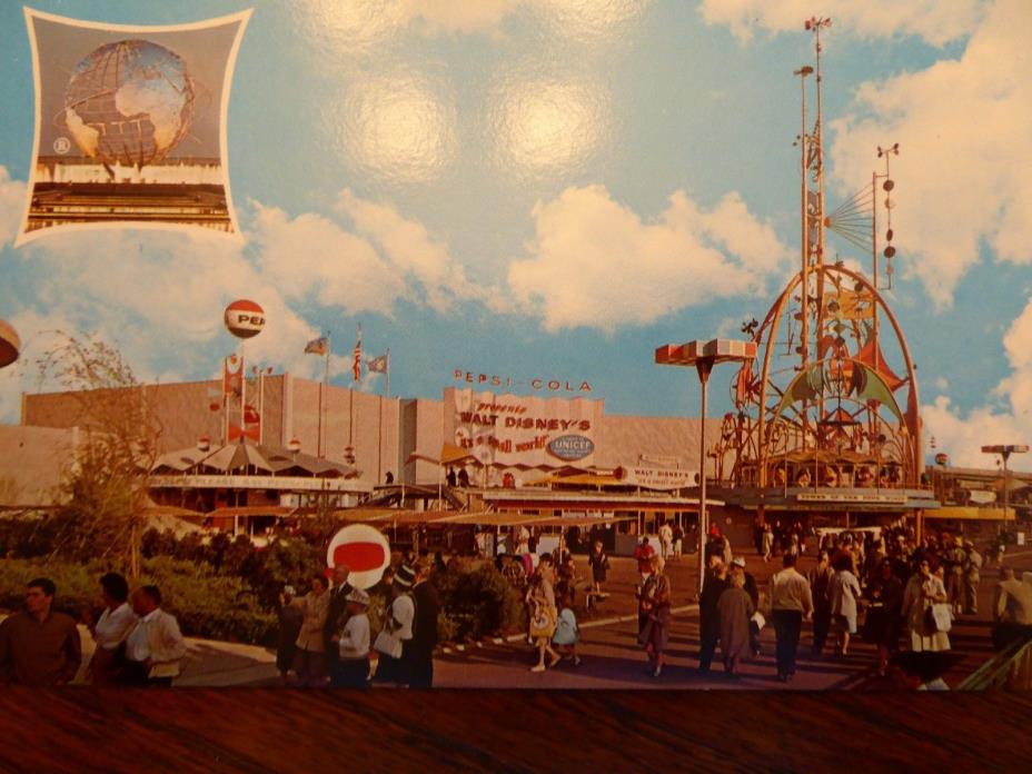 Pepsi World's Fair Postcard - 1964-65 New York Worlds Disney Small World Card