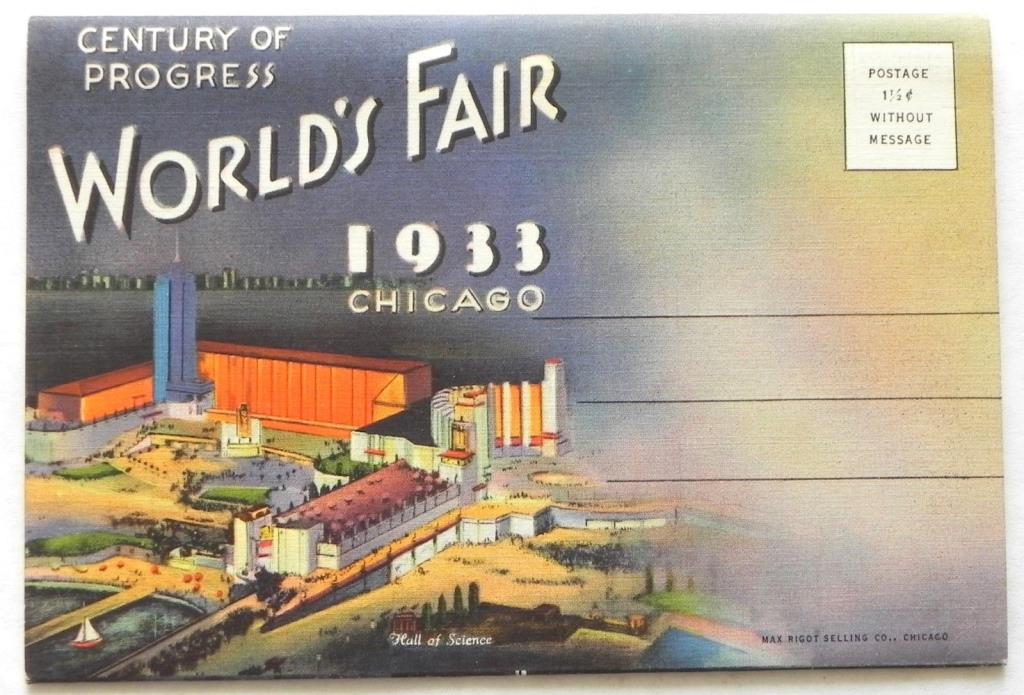World's Fair, Chicago 1933 16 picture Foldout Postcard A211