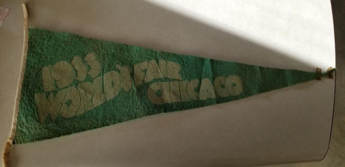 CHICAGO 1933 WORLD'S FAIR FELT BANNER