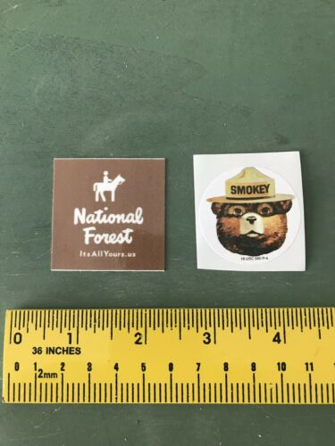 smokey the bear Forest Decals Lot Of 2