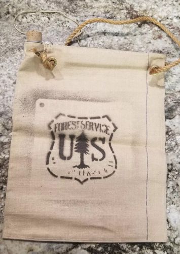 Vintage U.S. Forest Service canvas/linen water bag/canteen