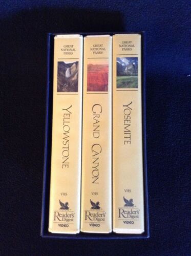 Readers Digest Boxed Set, Great National Parks, 3 VHS tapes