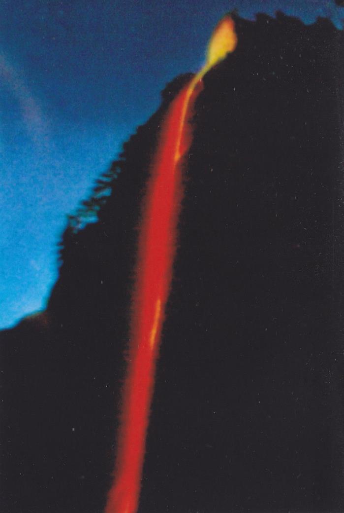 VINTAGE 1950'S PHOTO  FIRE FALL YOSEMITE VALLEY, YOSEMITE ,  CALIF.