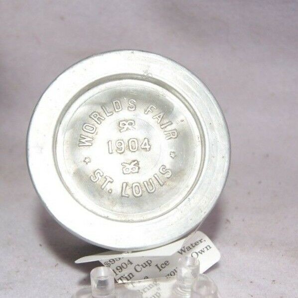 St Louis Worlds Fair 1904-Folding Tin Pocket Cups-Aluminum
