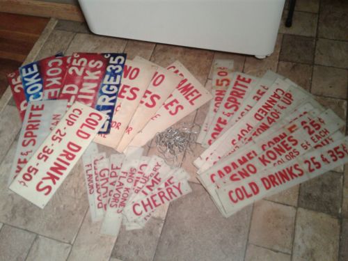 Large Lot Of Vintage Carnival Concession Stand Price Signs