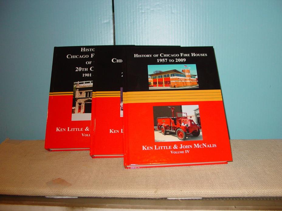 SET OF 3 VOLUMES: HISTORY OF CHICAGO FIRE HOUSES OF THE 20TH CENTURY - ALL NEW