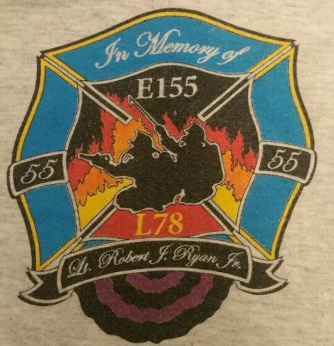 FDNY NYC Fire Department New York City T-shirt Sz XL Staten Island E 155