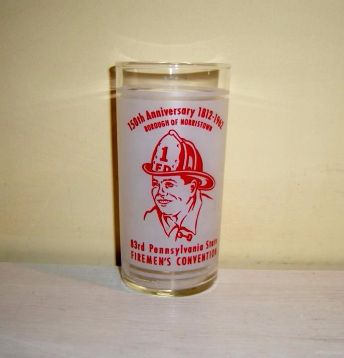 Norristown Pennsylvania FIRE DEPARTMENT 83rd Fireman's Convention 1962 Glass