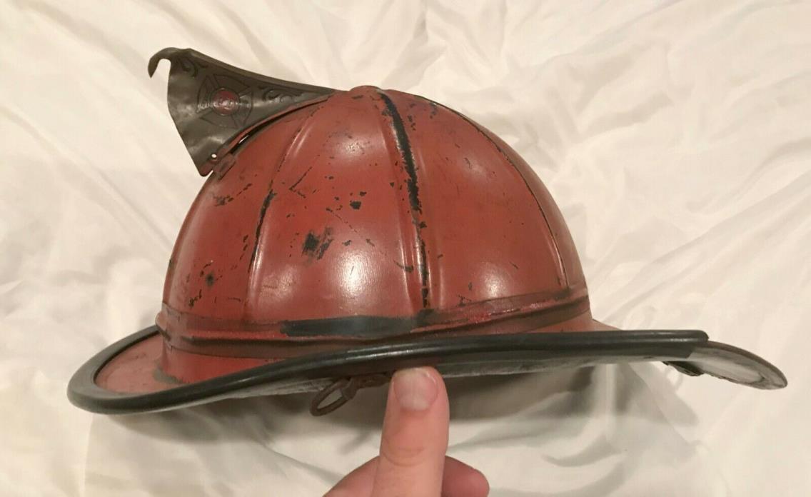 Antique high eagle Cairns & Brother Leather Fireman's Helmet fiberglass vintage